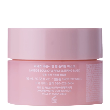 Laneige - Bouncy & Firm Sleeping Mask Mini - Зміцнювальна нічна маска для обличчя - 10ml
