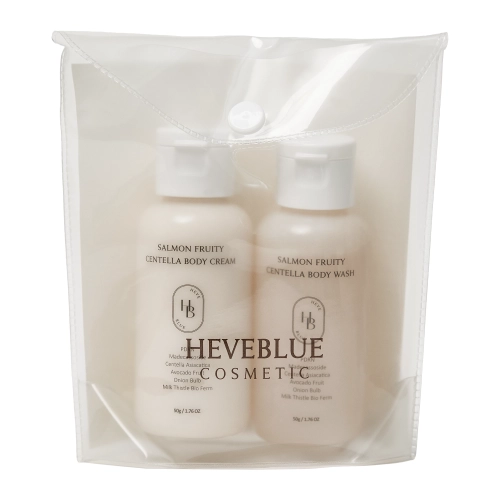 HEVEBLUE - Salmon Fruity Centella Body Travel Kit - Набор миниатюр для тела - 50g+50g