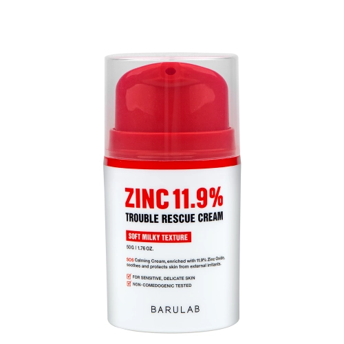 Barulab - Zinc 11.9% Trouble Rescue Cream - Крем против недостатков кожи - 50g