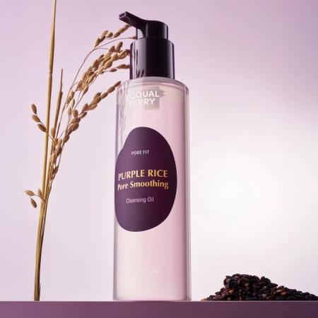 EQQUALBERRY - Purple Rice Pore Smoothing Cleansing Oil - Гідрофільна олія для зняття макіяжу - 200ml