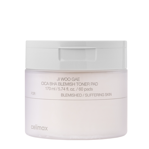 Celimax - Ji.Woo.Gae Cica BHA Blemish Toner Pad - Пилинг-диски для лица - 60шт.