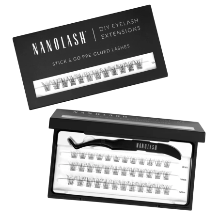 Nanolash - Stick & Go Pre-Glued Lashes - Пучкові вії на самоклейній основі - Classy Short - 1 упаковка