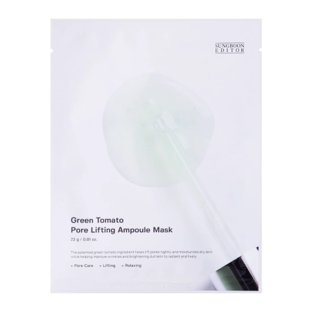Sungboon Editor - Green Tomato Pore Lifting Ampoule Mask - Тканинна маска для зменшення помітності пор - 1шт/23g