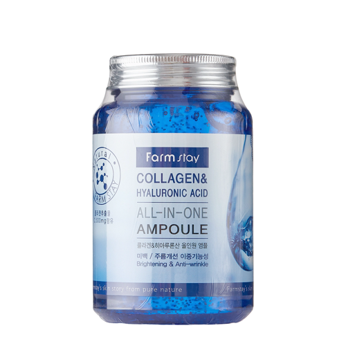 Farmstay - Collagen & Hyaluronic Acid All-In-One Ampoule - Увлажняющая ампула с коллагеном и гиалуроновой кислотой - 250ml