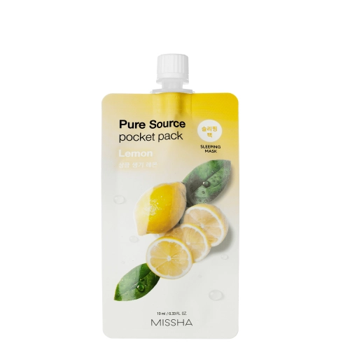 Missha - Pure Source Pocket Pack - Lemon - Маска для придания сияния - 10ml