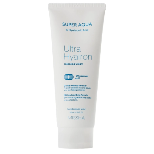 Missha - Super Aqua Ultra Hyalron Cleansing Cream - Очищающий крем с гиалуроновой кислотой - 200ml