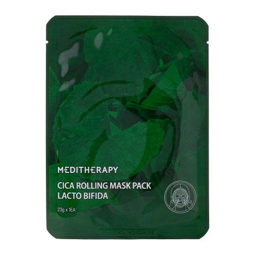Meditherapy - Cica Rolling Mask Pad Lacto Bifida - Зволожувально-заспокійлива тканинна маска для обличчя - 1шт./23g