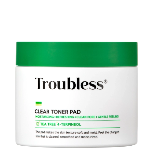 Troubless - Clear Toner Pad - Отшелушивающие пэды для лица - 60шт