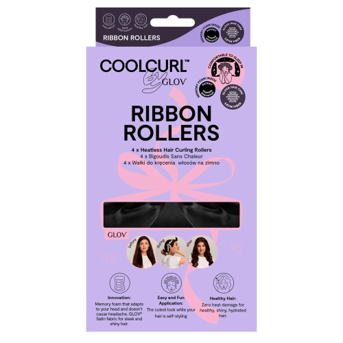 Glov - CoolCurl™ Ribbon Rollers - Бігуді для холодного накручування волосся - Black - 4шт