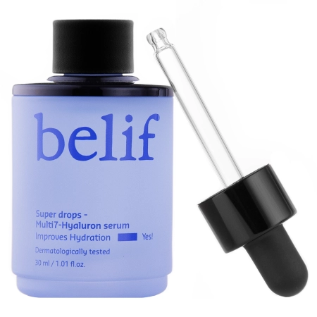 Belif - Super Drops Multi7 Hyaluron Serum - Зволожувальна сироватка для обличчя - 30ml