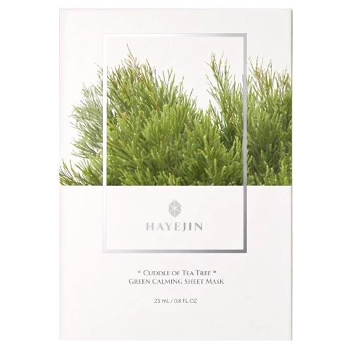 Hayejin - Cuddle of Tea Tree Green Calming Sheet Mask - Успокаивающая тканевая маска для лица - 1шт/25ml
