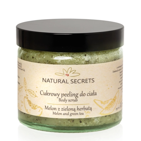 Natural Secrets - Цукровий скраб - Освіжаюча диня з зеленим чаєм - 250ml