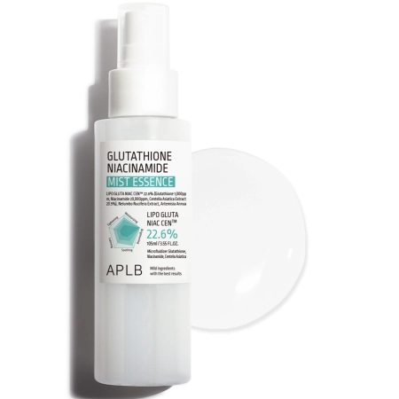 APLB - Glutathione Niacinamide Mist Essence - Освітлювальна есенція для обличчя у формі спрею - 105ml
