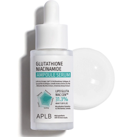 APLB - Glutathione Niacinamide Ampoule Serum - Осветляющая сыворотка для лица - 40ml