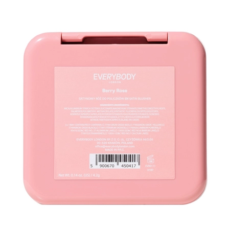Everybody London - Сатинові румʼяна для обличчя - Berry Rose - 4,2g