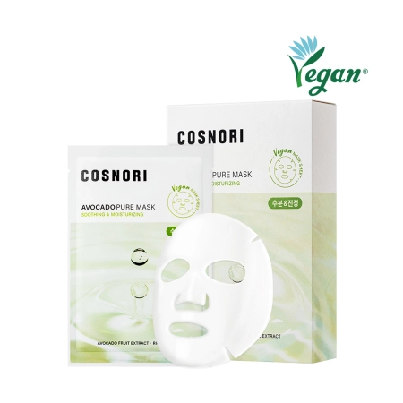 Cosnori - Avocado Pure Mask Set - Набор питательных тканевых масок для лица - 10x24ml