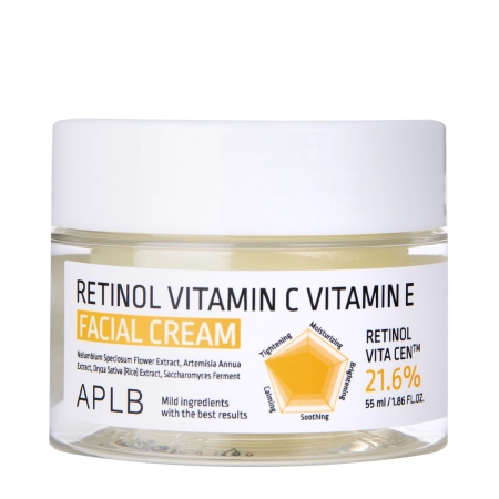 APLB - Retinol Vitamin C Vitamin E Facial Cream - Крем для обличчя з ретинолом і вітамінами C та E - 55ml