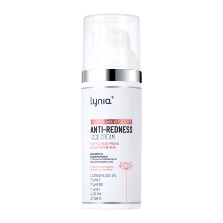 Lynia - Крем против покраснения с лактобионовой кислотой и витаминами C и B12 - 50ml