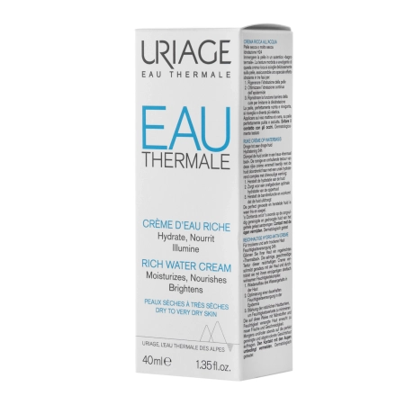 Uriage - Eau Thermale Rich Water Cream - Насыщенный увлажняющий крем для лица - 40ml