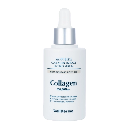 WellDerma - Sapphire Collagen Impact Hydro Serum - Зволожувальна сироватка для обличчя - 50ml