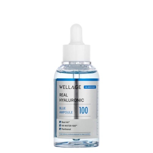 WELLAGE - Real Hyaluronic Blue 100 Ampoule - Интенсивно увлажняющая ампула для лица - 60ml