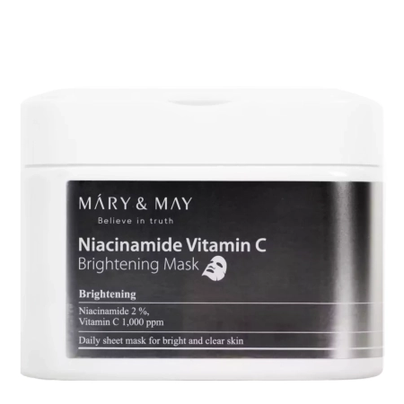 Mary&May - Niacinamide Vitamin C Brightening Mask - Набір освітлювальних масок для бличчя - 30шт