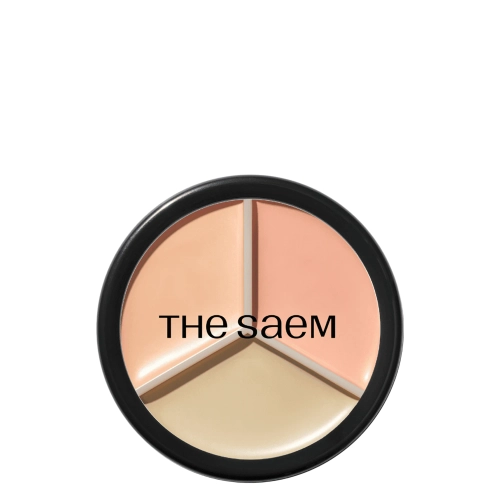 The Saem - Cover Perfection Triple Pot Concealer - Потрійний консилер у палітрі - 03 Correct Up Beige - 13.5g