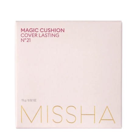 Missha - Magic Cushion Cover Lasting SPF50+/PA+++ - Тональна основа-кушон - #21 Neutral Light Beige - 15g
