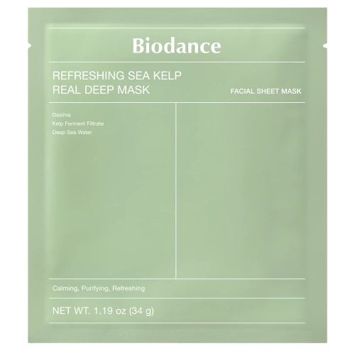 Biodance - Refreshing Sea Kelp Real Deep Mask - Заспокійлива гідрогелева маска для обличчя - 1шт./34g