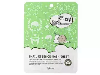 Esfolio - Pure Skin Snail Essence Mask Sheet - Увлажняющая тканевая маска со слизью улитки - 25ml