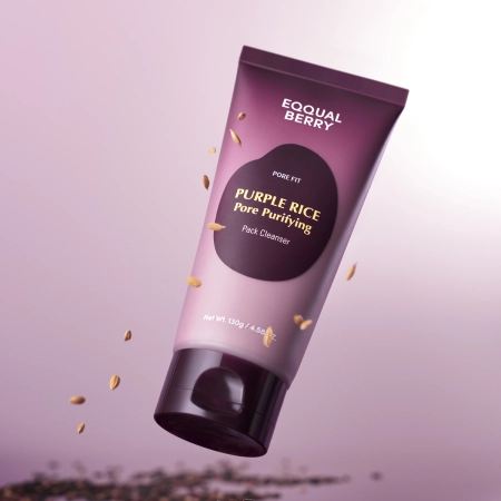 EQQUALBERRY - Purple Rice Pore Purifying Pack Cleanser - Очищающая паста для умывания лица - 130g