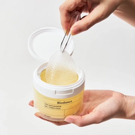 Biodance - Vita Niacinamide Gel Toner Pads - Осветляющие пэды для лица - 60шт