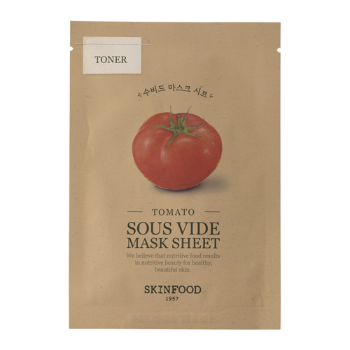 Skinfood - Sous Vide Mask Sheet Tomato - Осветляющая тканевая маска для лица - 1шт./18g