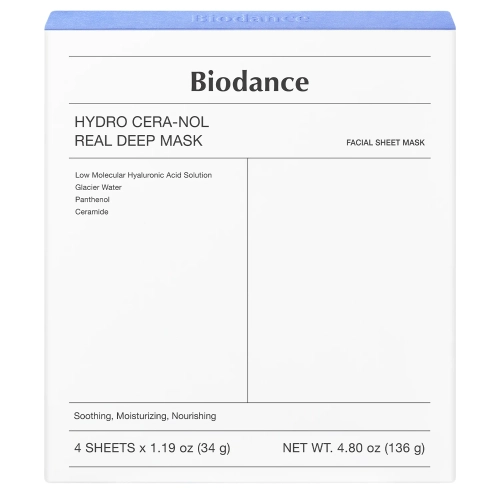 Biodance - Hydro Cera-nol Real Deep Mask Set - Набір зволожувальних колагенових масок для обличчя - 4x34g