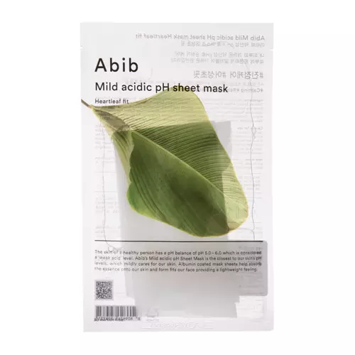 Abib - Mild Acidic pH Sheet Mask Heartleaf Fit - Тканинна маска з екстрактом гуттуїнії - 30ml