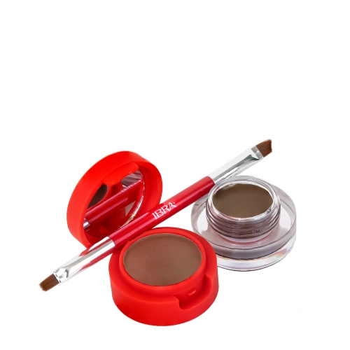 Ibra Makeup - Eyebrow Pomade & Powder - Помадка и тени для бровей - Brown - 7g
