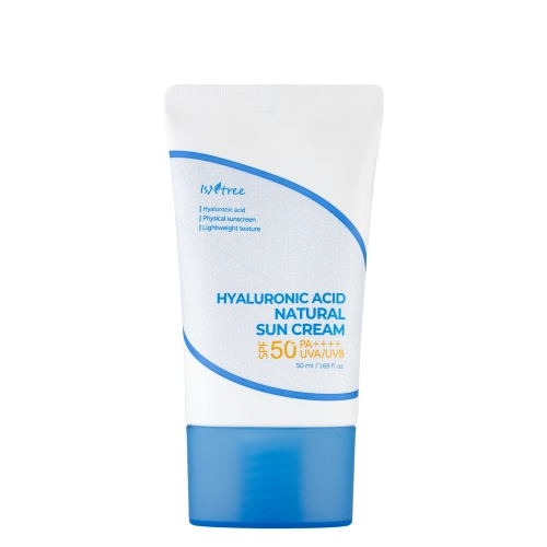 Isntree - Hyaluronic Acid Natural Sun Cream SPF50+/PA++++ - Сонцезахисний крем для обличчя з фізичним фільтром - 50ml