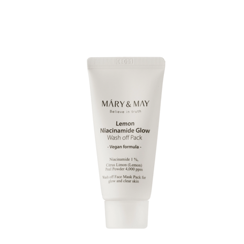 Mary&May - Lemon Niacinamide Glow Wash off Pack - Глиняна маска для надання сяйва - 30g