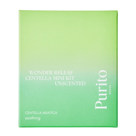 Purito Seoul - Wonder Releaf Centella Mini Kit Unscented - Набор успокаивающих средств без запаха
