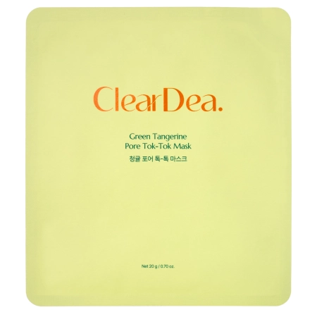 ClearDea - Green Tangerine Pore Tok-Tok Mask - Набір зволожувальних тканинних масок для обличчя - 20gx4