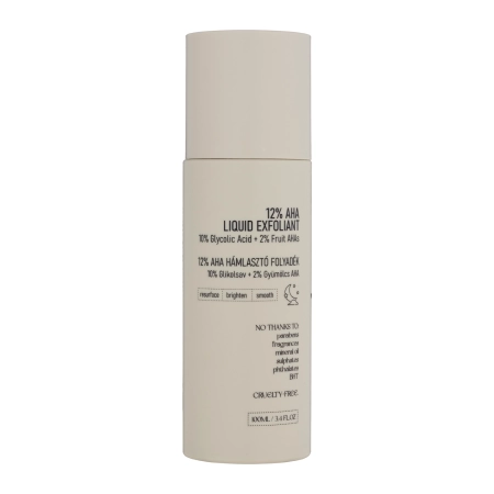 Nerds. - 12% AHA Liquid Exfoliant - 10% Glycolic Acid + 2% Fruit AHAs - Відлущувальний тонік з AHA-кислотами 12% - 100ml