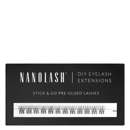 Nanolash - Stick & Go Pre-Glued Lashes - Пучковые ресницы на самоклеящейся основе - Innocent Short - 1 упаковка
