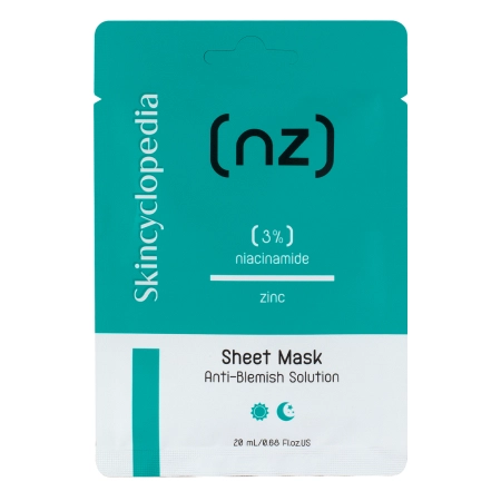 Skincyclopedia - Sheet Mask Niacinamide 3% Zinc - Протизапальна тканинна маска для обличчя -1шт./20ml