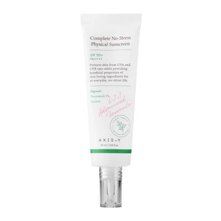 Axis-y - Complete No-Stress Physical Sunscreen SPF50+/PA++++ - Солнцезащитный крем с физическими фильтрами - 50ml