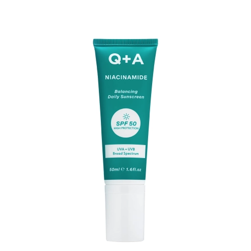 Q+A - Niacinamide SPF50 Balancing Facial Sunscreen - Себорегулюючий сонцезахисний крем для обличчя з ніацинамідом - 50ml