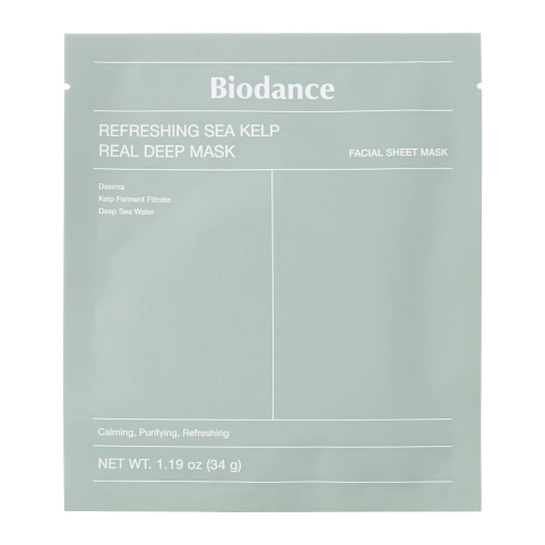 Biodance - Refreshing Sea Kelp Real Deep Mask - Успокаивающая гидрогелевая маска для лица - 1шт./34g