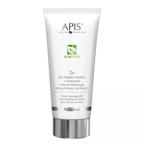 Apis - Professional - Гель для масажу обличчя - Acne-Stop - Face Massage Gel with Dead Sea Minerals, Green Tea and Bamboo - 200ml