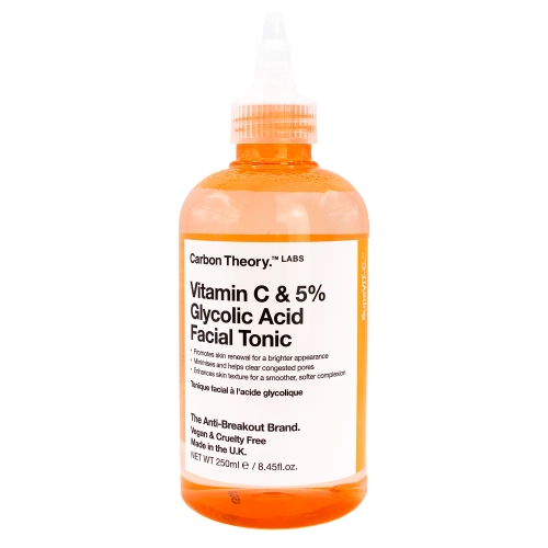 Carbon Theory - SupaVIT-C 5% Glycolic & Vitamin C Facial Tonic - Осветляющий тоник с витамином С и гликолевой кислотой - 250ml