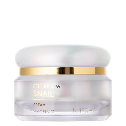 Missha - Super Aqua Cell Renew Snail Cream - Регенерувальний крем для обличчя з муцином равлика - 50ml