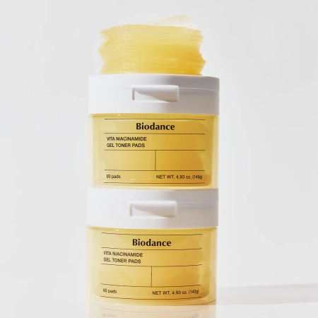 Biodance - Vita Niacinamide Gel Toner Pads - Осветляющие пэды для лица - 60шт